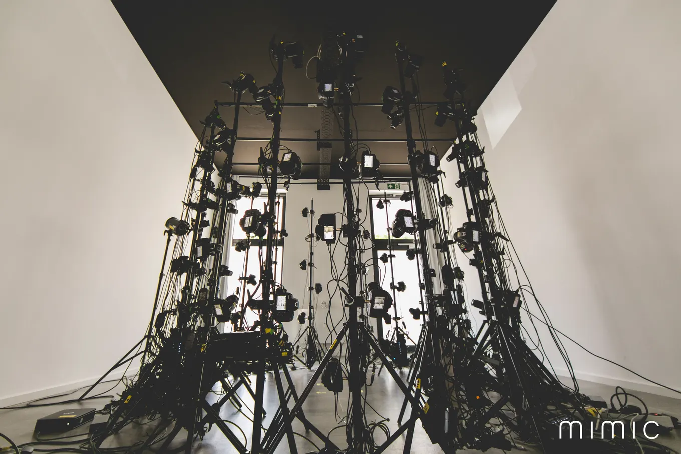 3D scanning studio capturing a physical subject for an extended reality asset pipeline